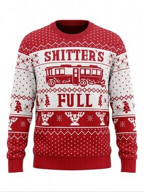 National Lampoon Christmas Vacation Red Graphic Crewneck Sweater Christmas XL